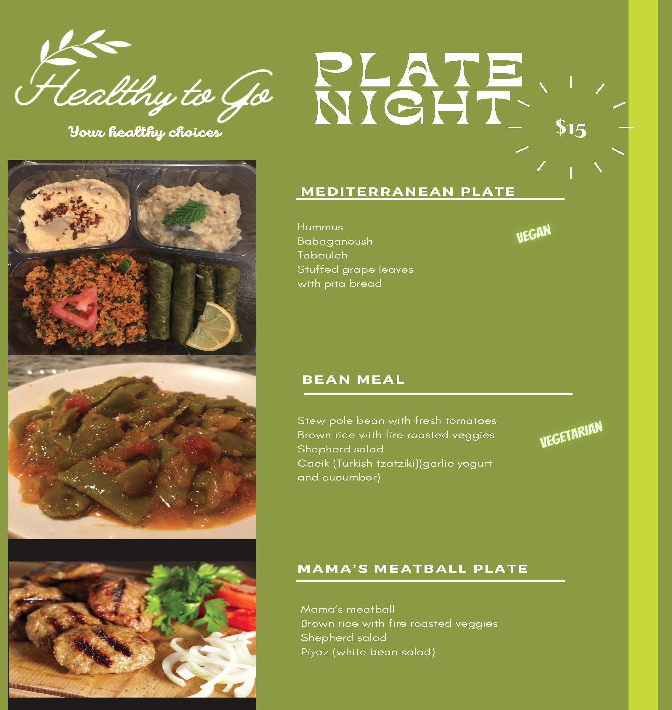 Healthy To Go May Menu